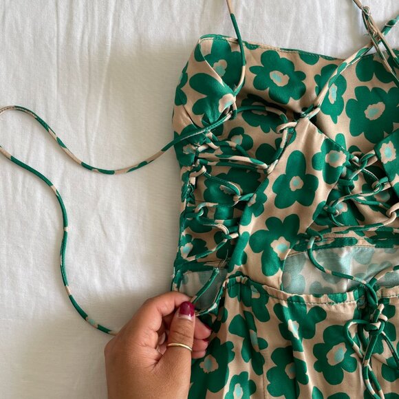 For Love & Lemons Lincoln Midi Dress (sz M) - Picture 12 of 15